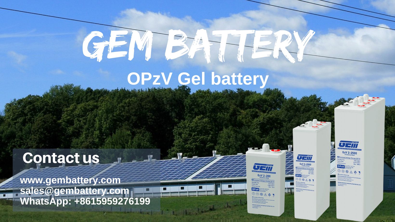 Batteria solare OPzV Gel