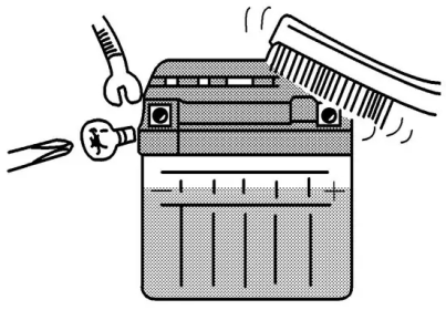 Pulizia dei connettori dei cavi della batteria