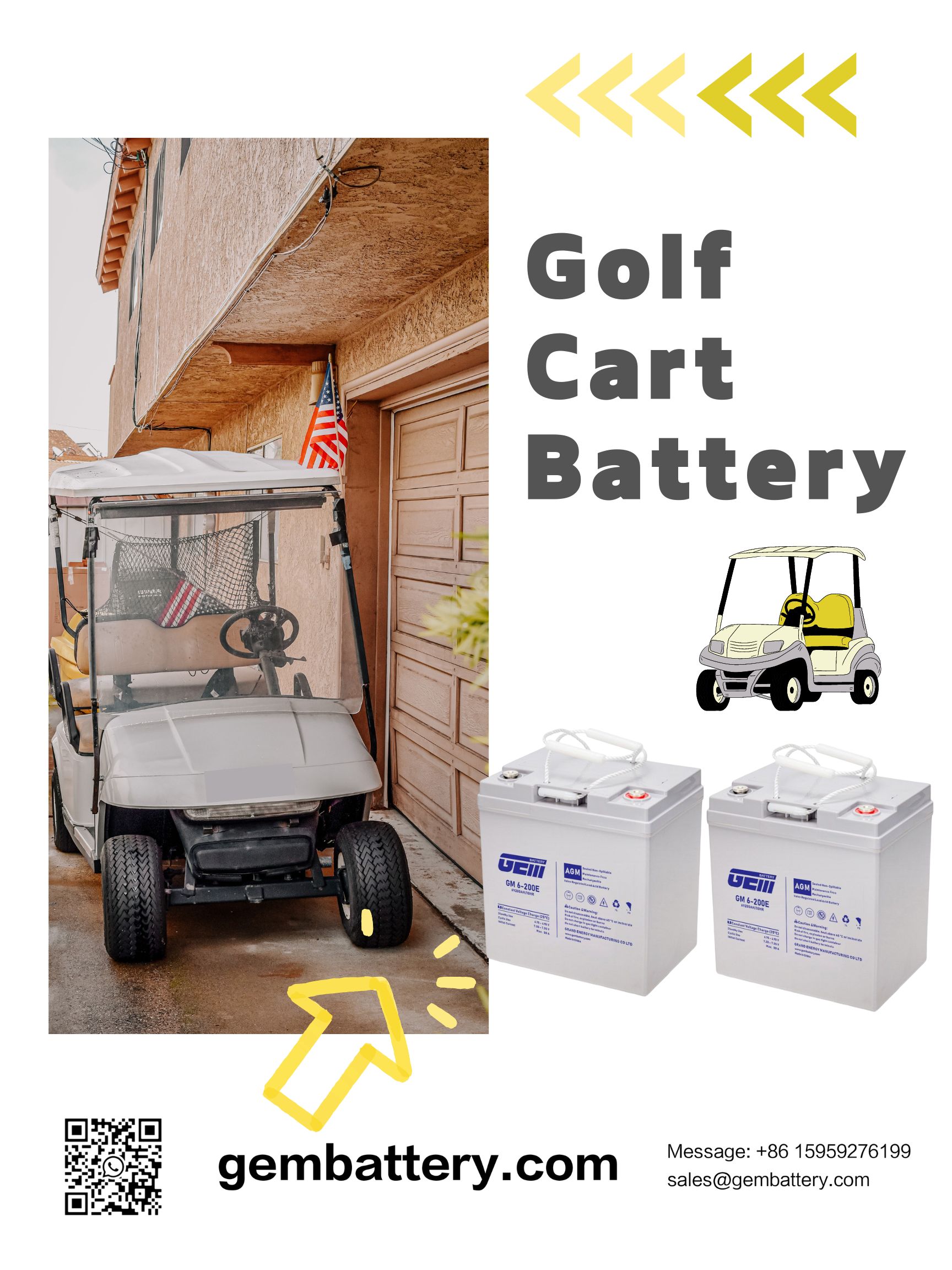 batteria del carrello da golf