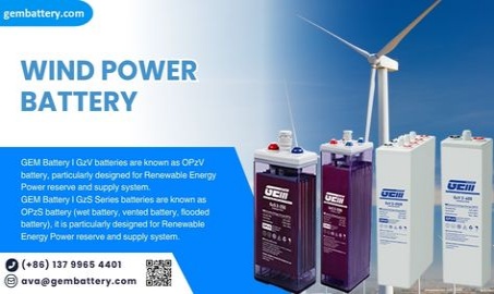 Batterie GEMBATTERY per sistemi di accumulo dell'energia eolica – Energia affidabile per applicazioni eoliche sostenibili